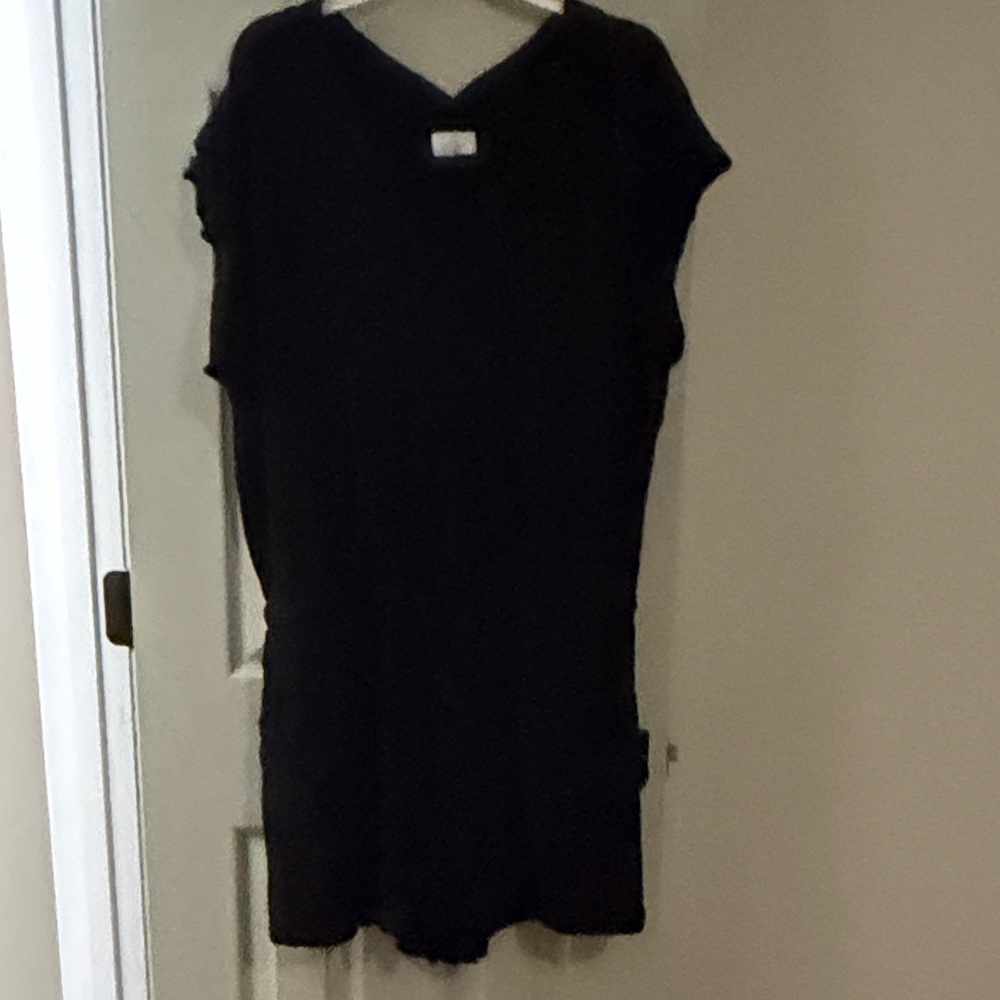 Lou & Grey Black Short-Sleeve Jumpsuit